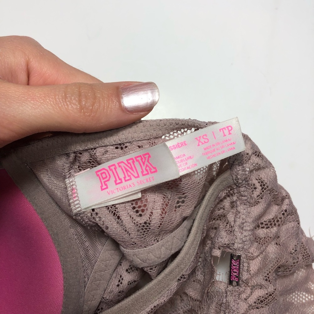 PINK VICTORIA’S SECRET push up pink lace bralette - Picture 9 of 10
